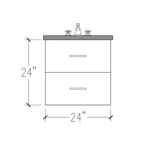 Floating Vanity |  24" Inch