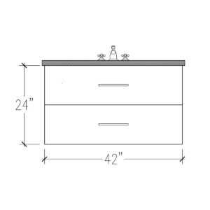 Floating Vanity |  42" Inch